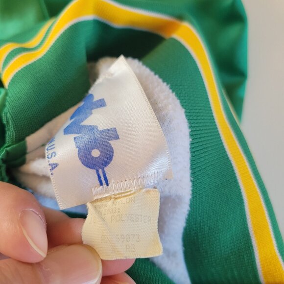 RARE Vtg 80s Sprite Green Nylon Bomber Jacket with Retired Logo Size Large - Picture 4 of 15